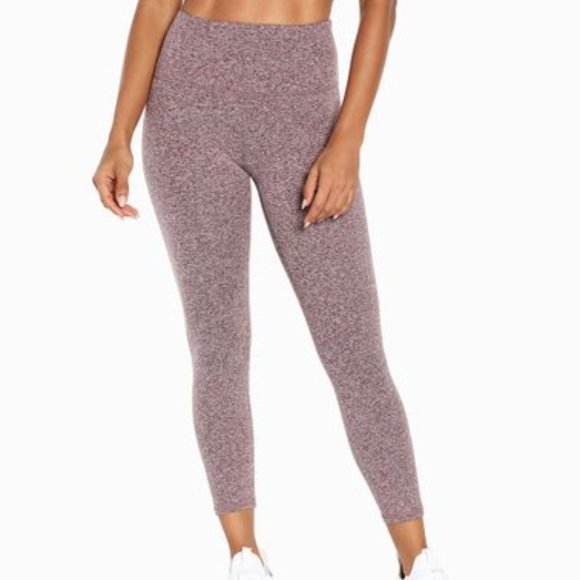 Zobha Pants - Zobha "Melange" Heather Fig Ankle Athletic Leggings NEW- Sz. XS
